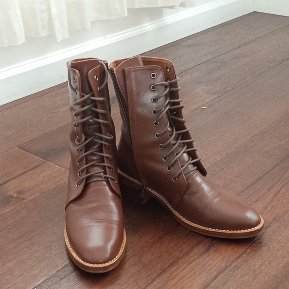 Shoes - Mid-calf lace up boots